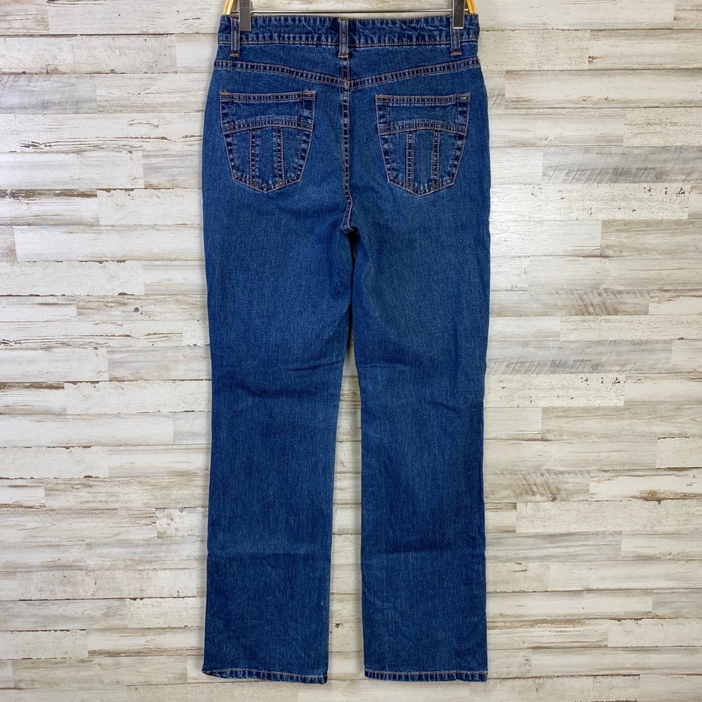 FDJ French Dressing Jeans Women 6 Blue Denim Olivia High Rise Flare Boho Retro - Picture 2 of 9